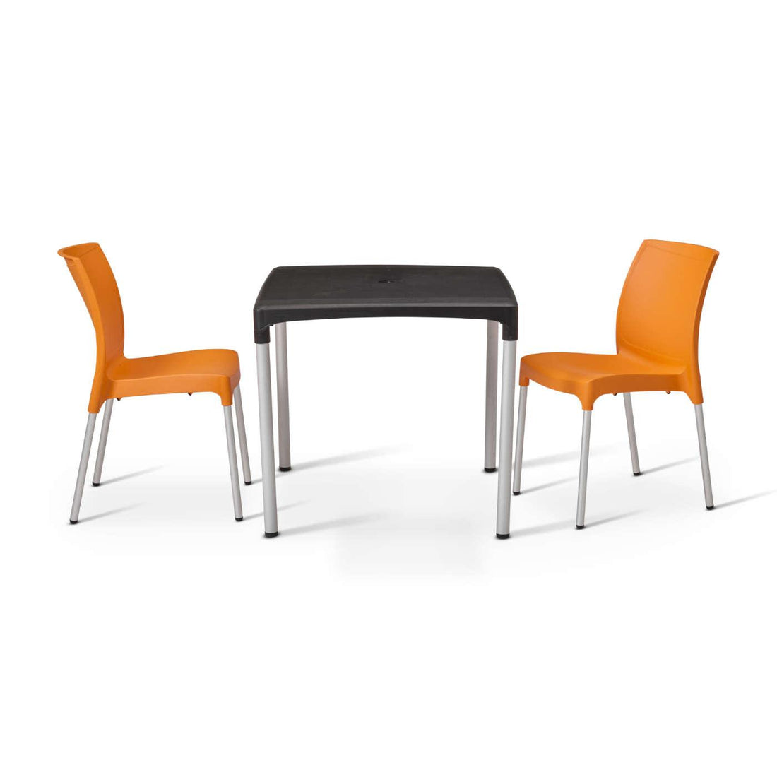 Alina Table Set - 2 Orange chairs