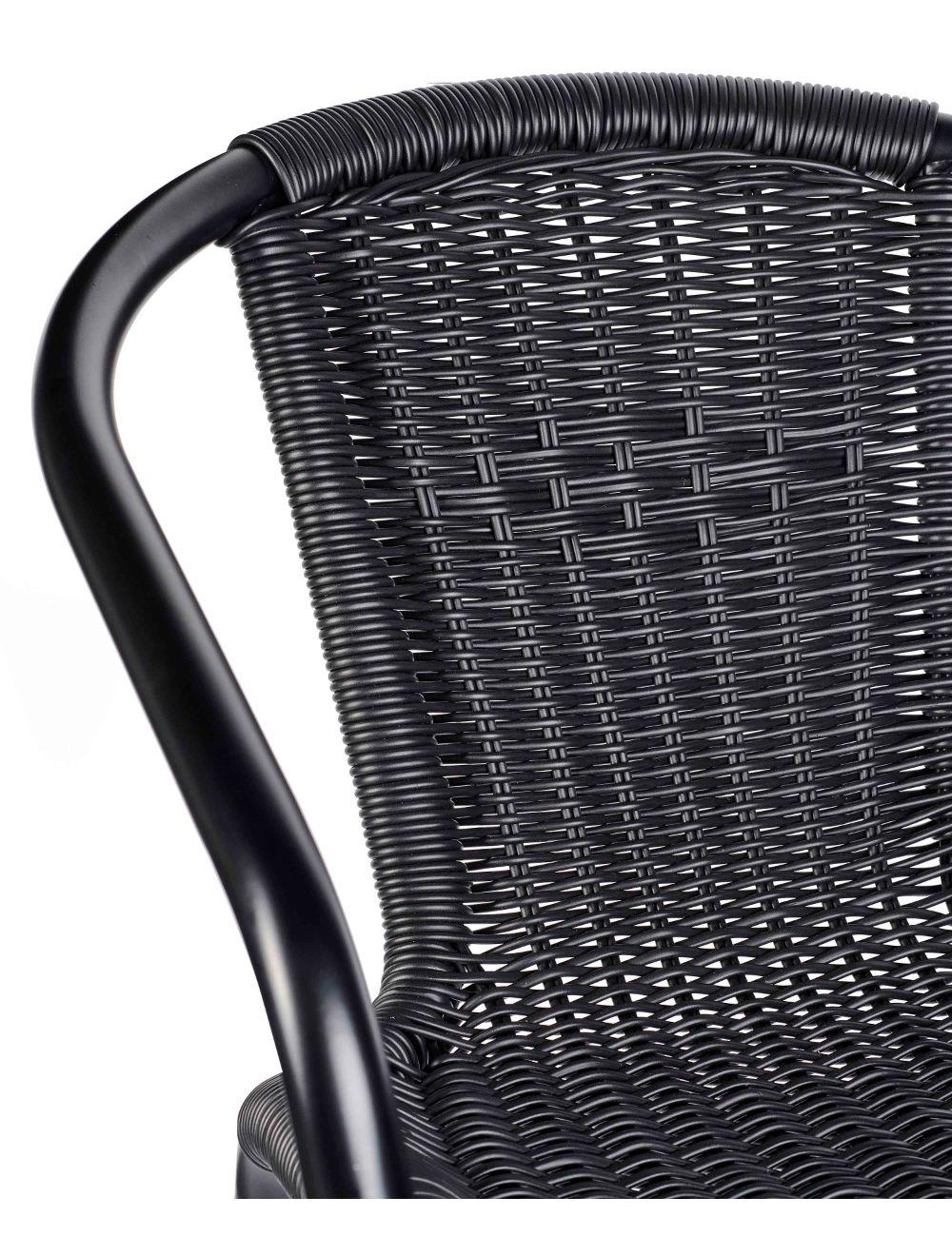 Black Wicker Armchair