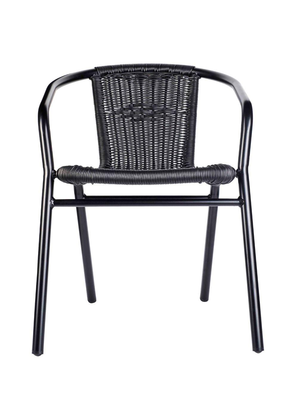 Black Wicker Armchair