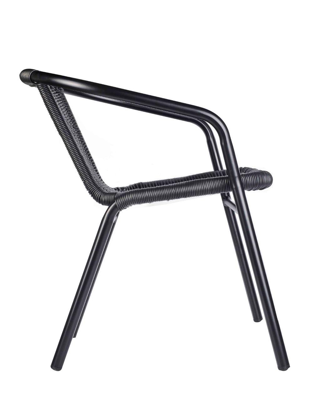 Black Wicker Armchair
