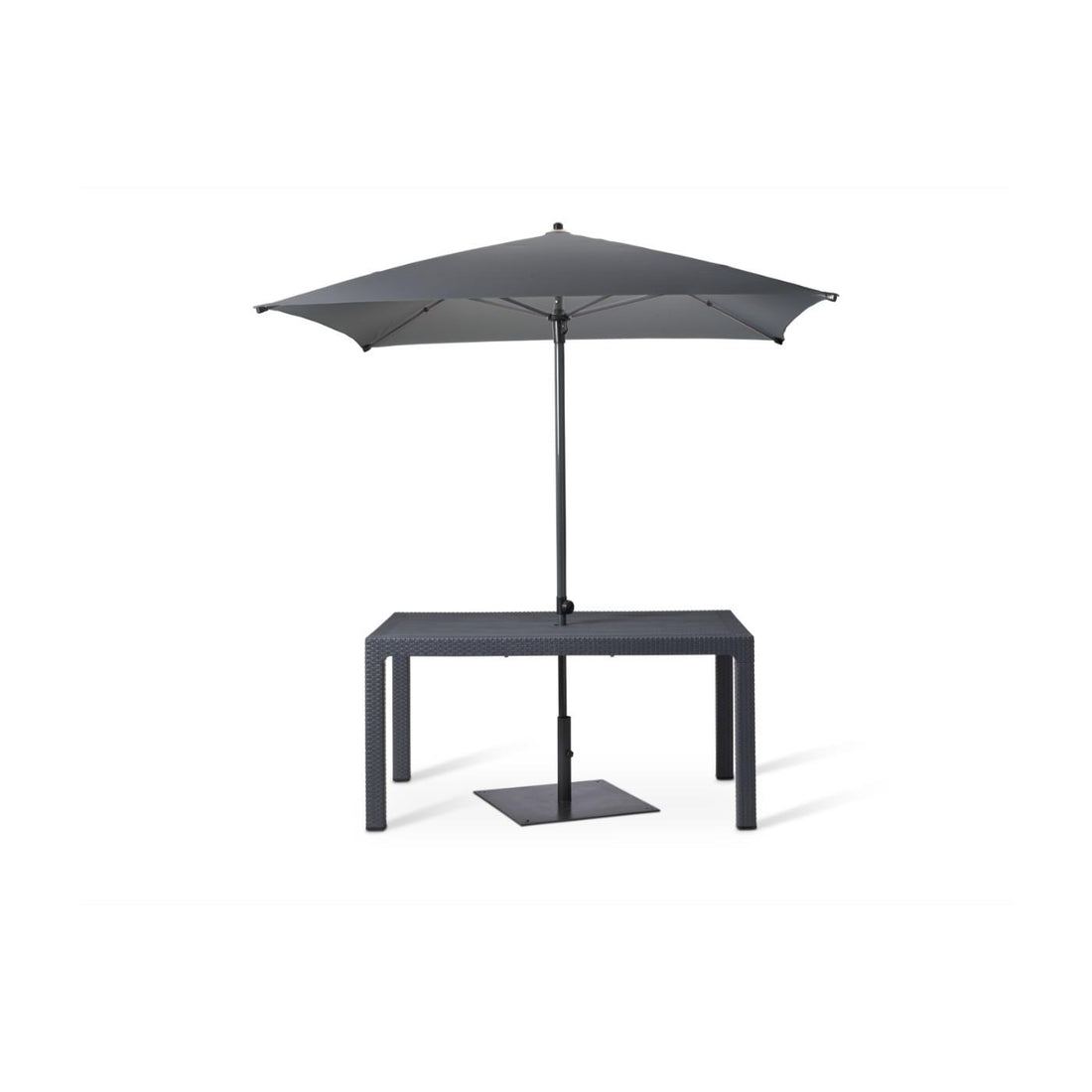 Candice 6 Seater Table with 2000mm Parasol - Anthracite
