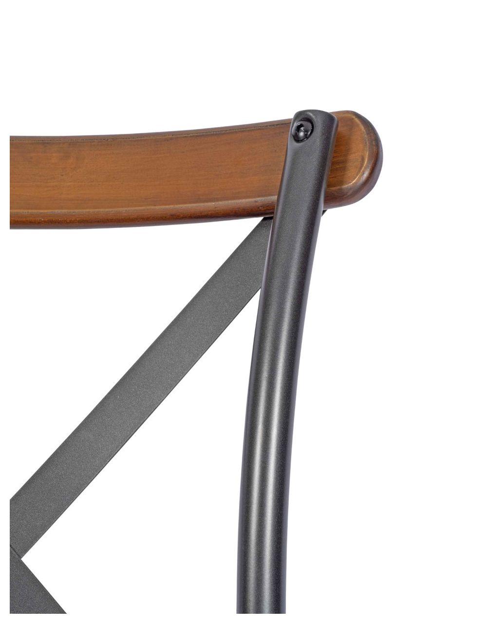 Ceilia Crossback Metal Side Chair