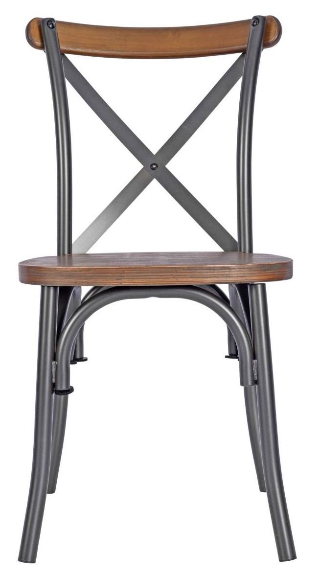 Ceilia Crossback Metal Side Chair
