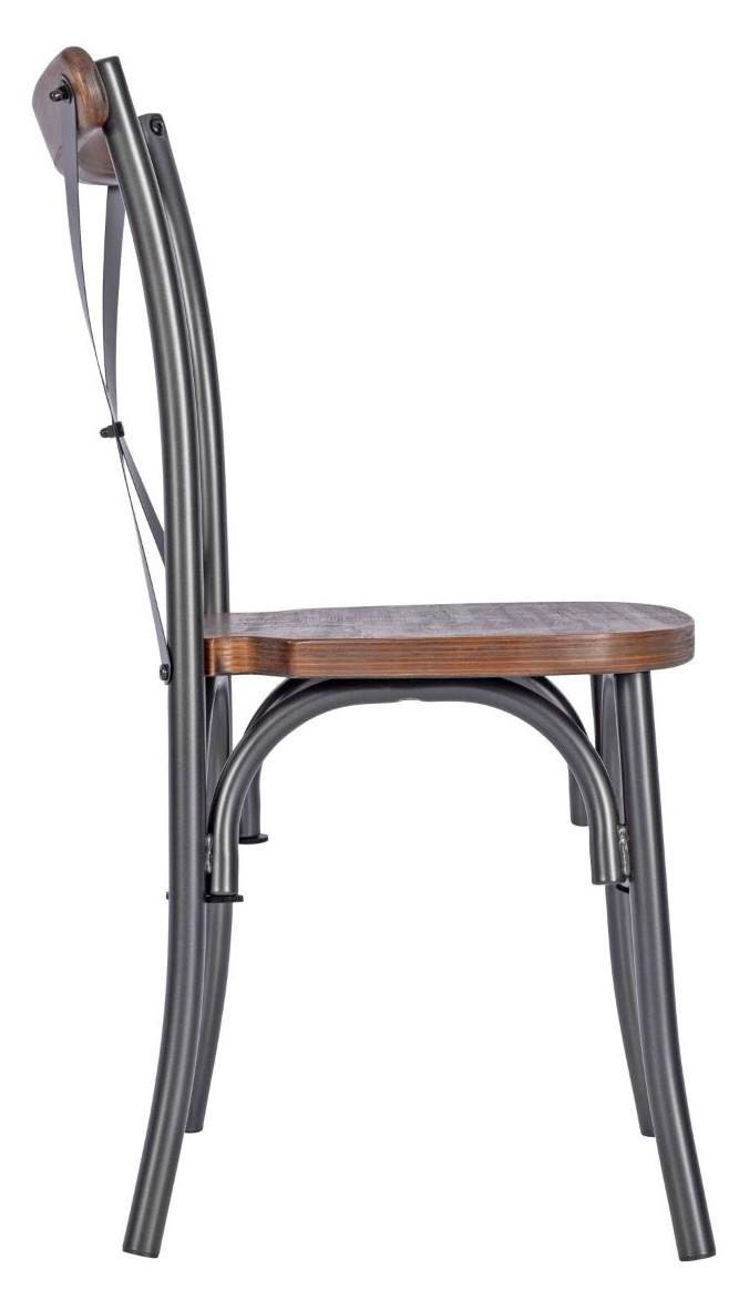 Ceilia Crossback Metal Side Chair
