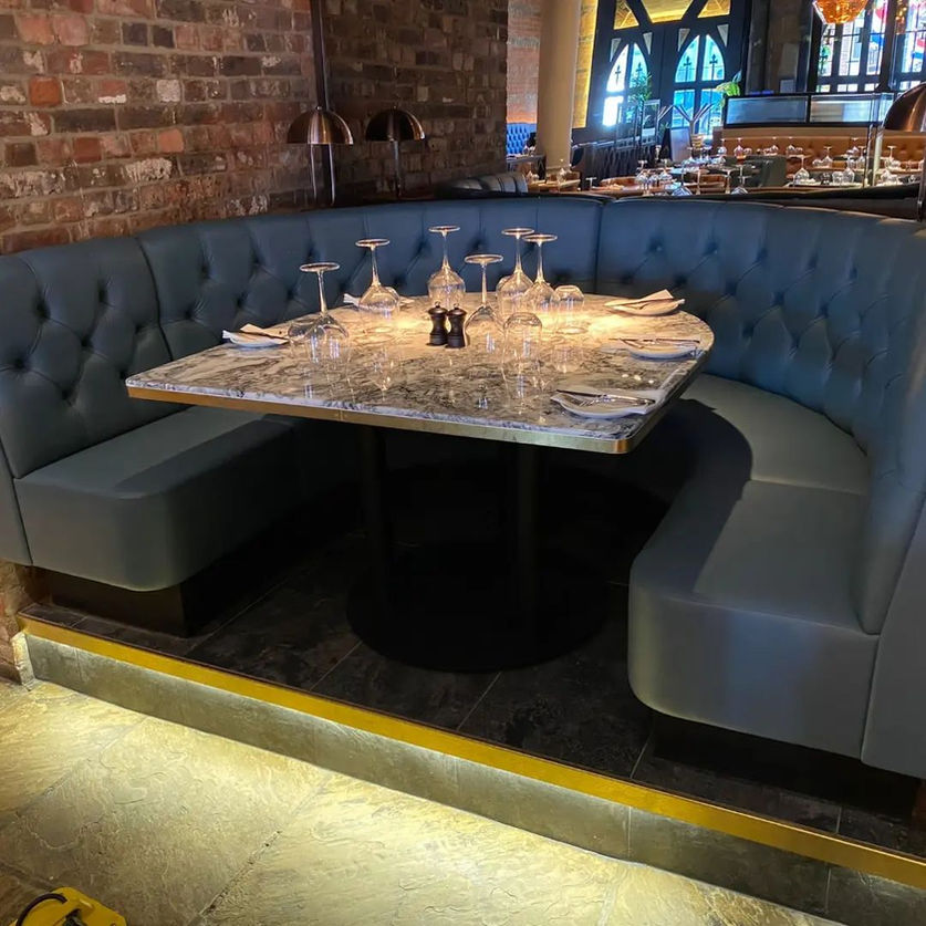 Deep Button Back Banquette Seating - example installation 2