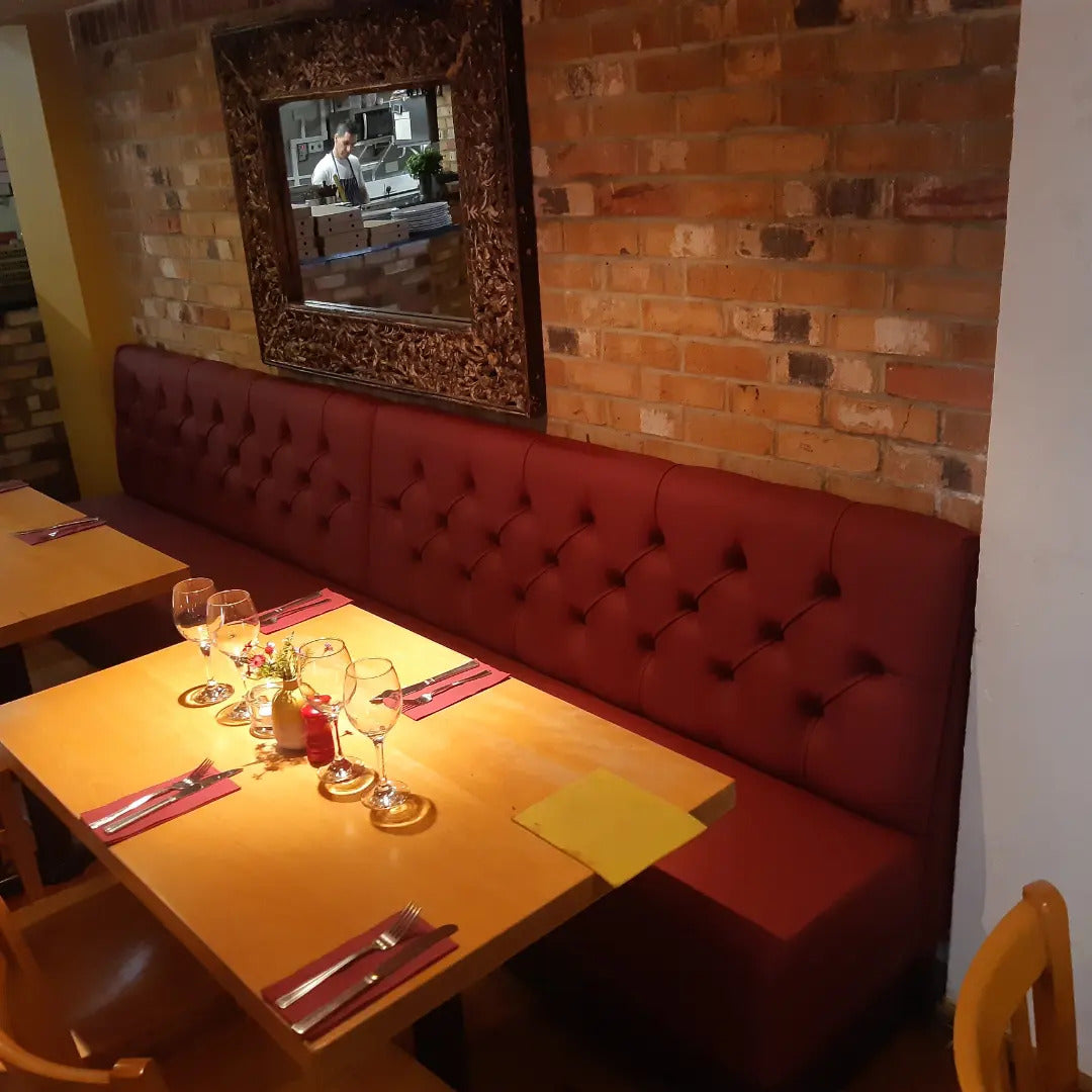 Deep Button Back Banquette Seating - example installation 4