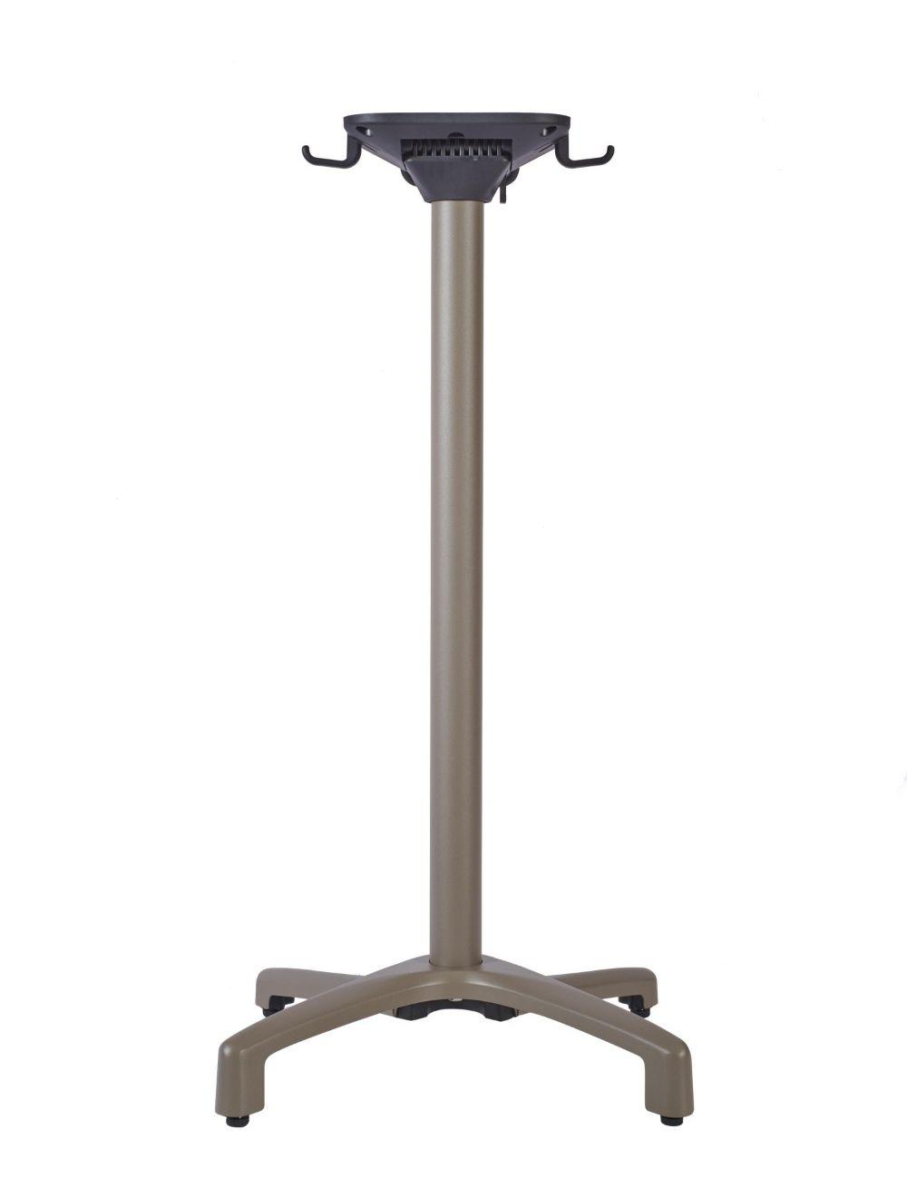 Delta Flip Top Table Base - Taupe / Poseur Height