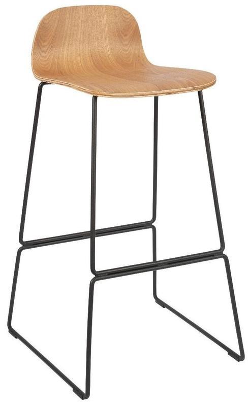 Ellie High Stool - Clear Lacquer / Metal Legs