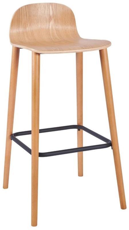 Ellie High Stool - Clear Lacquer / Lacquered Wood Legs