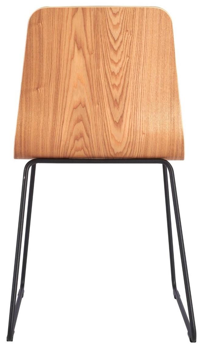 Ellie Side Chair Clear Lacquer- Skid Frame