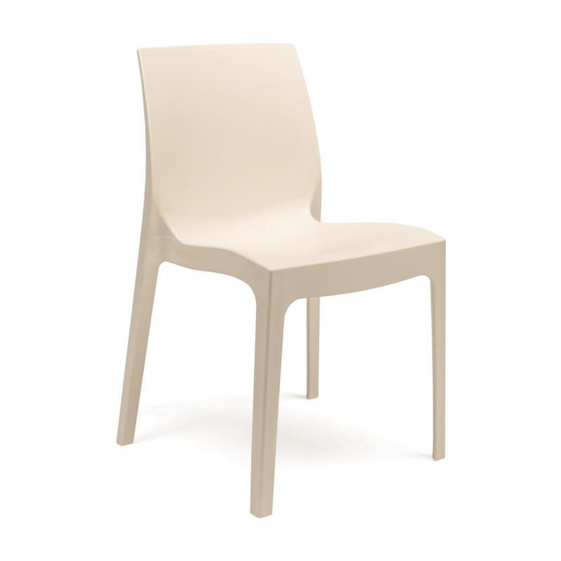 Emma Polypropylene Side Chair - Vanilla Cream
