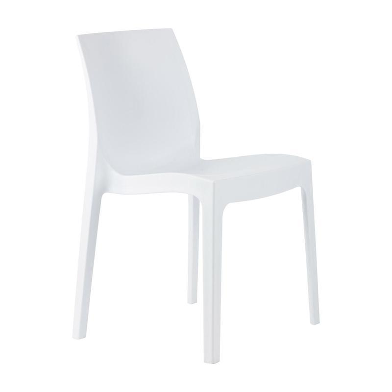 Emma Polypropylene Side Chair - White