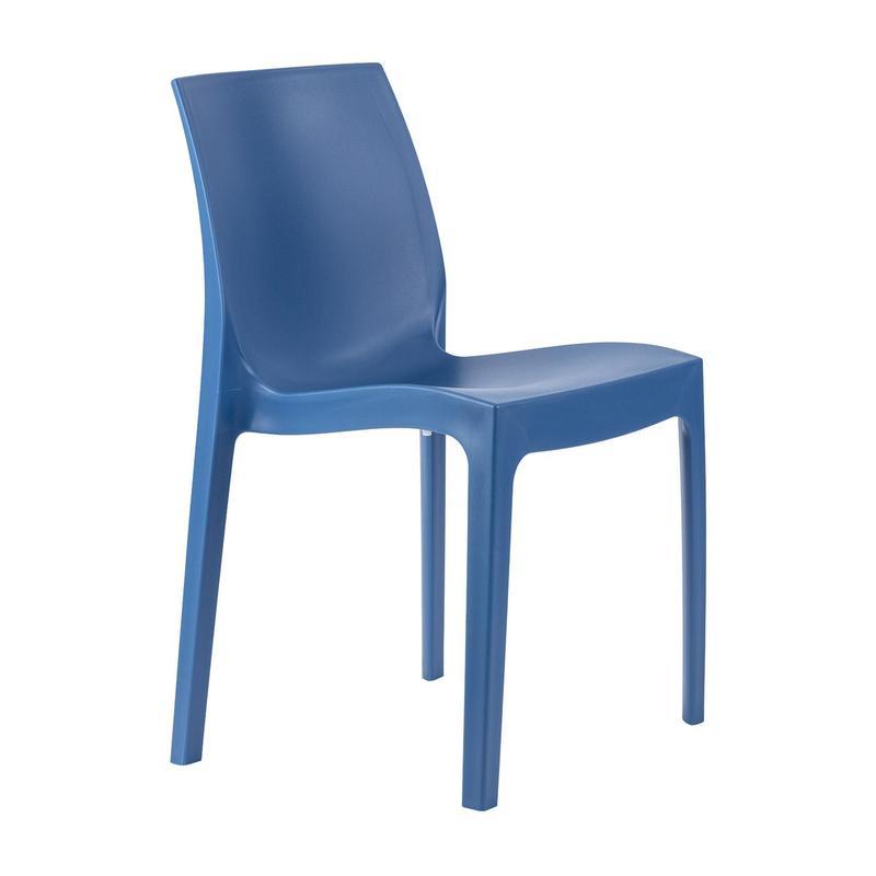 Emma Polypropylene Side Chair - Blue