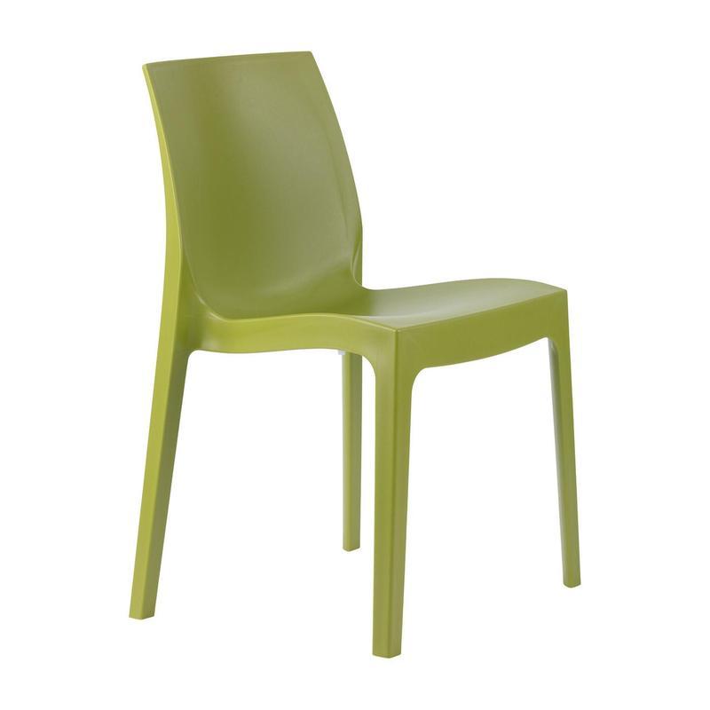Emma Polypropylene Side Chair - Green