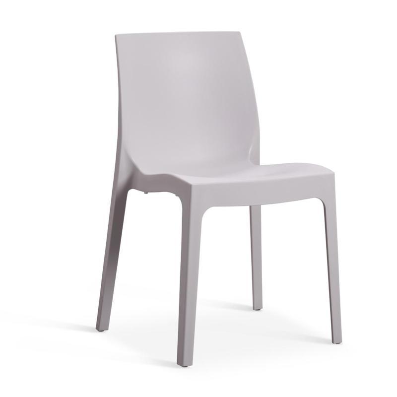 Emma Polypropylene Side Chair - Grey Lilac