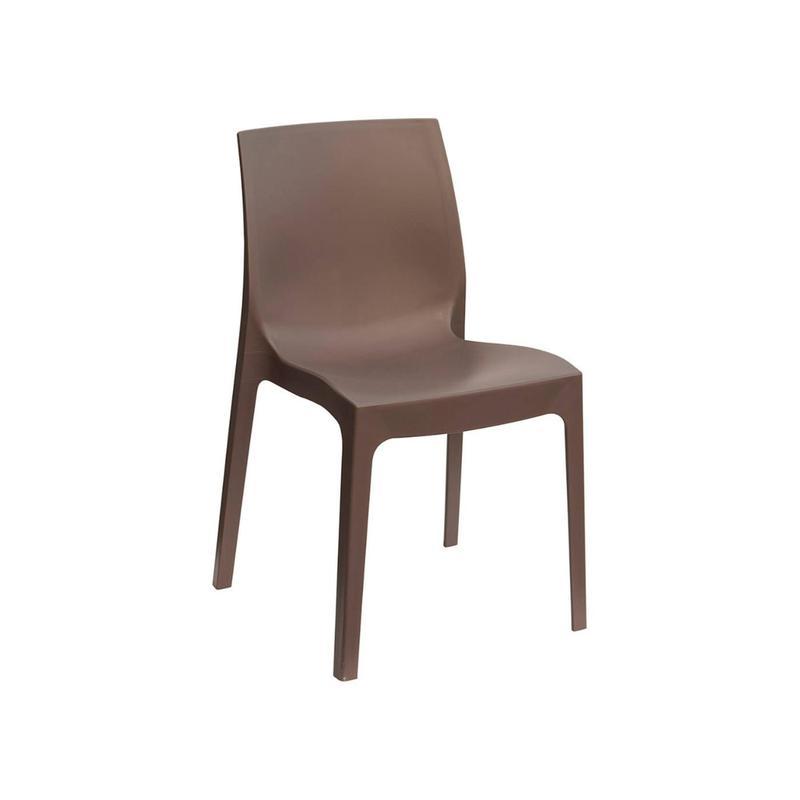 Emma Polypropylene Side Chair - Moka