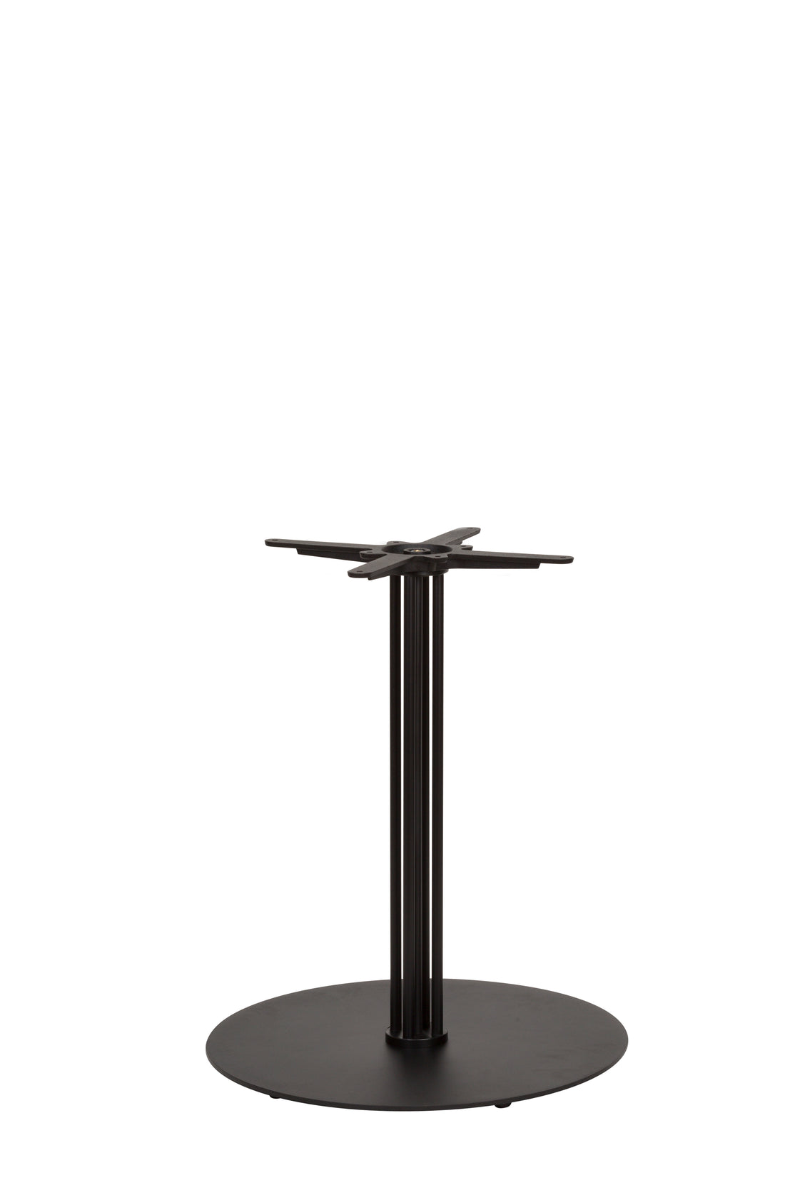 Flat Black Large Round Table Base - Dining Height