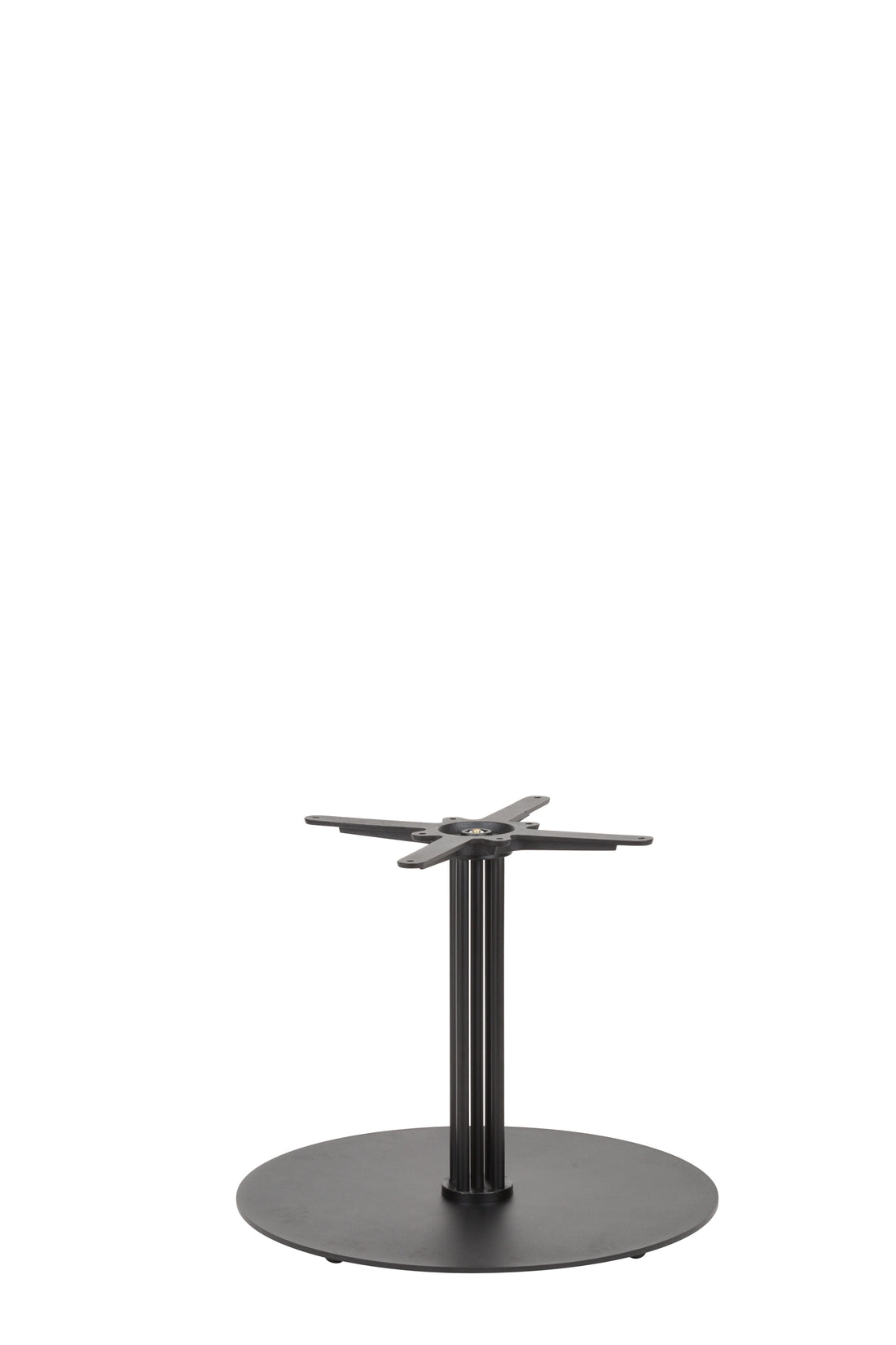 Flat Black Large Round Table Base - Coffee Height