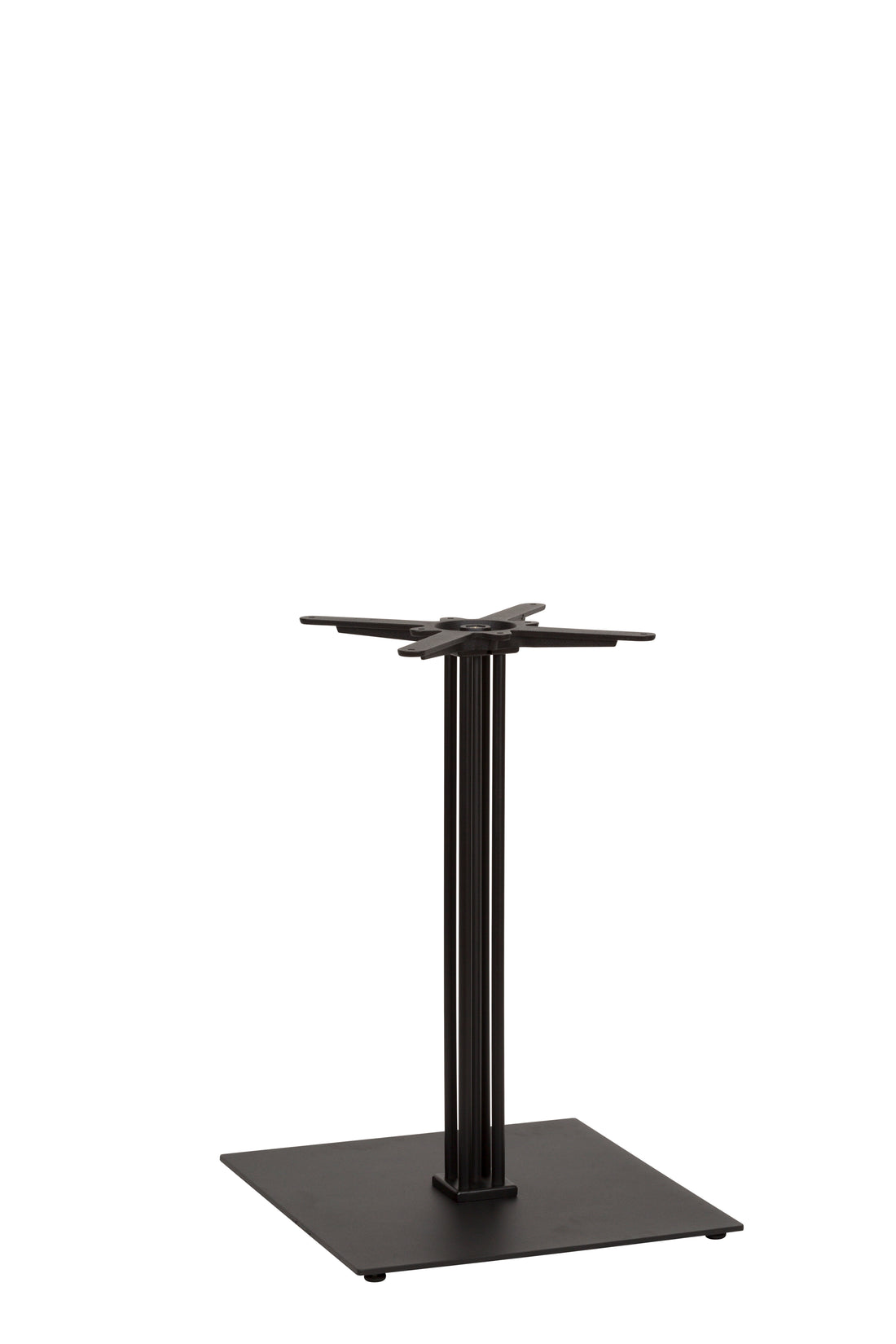 Flat Black Large Square Table Base - Dining Height