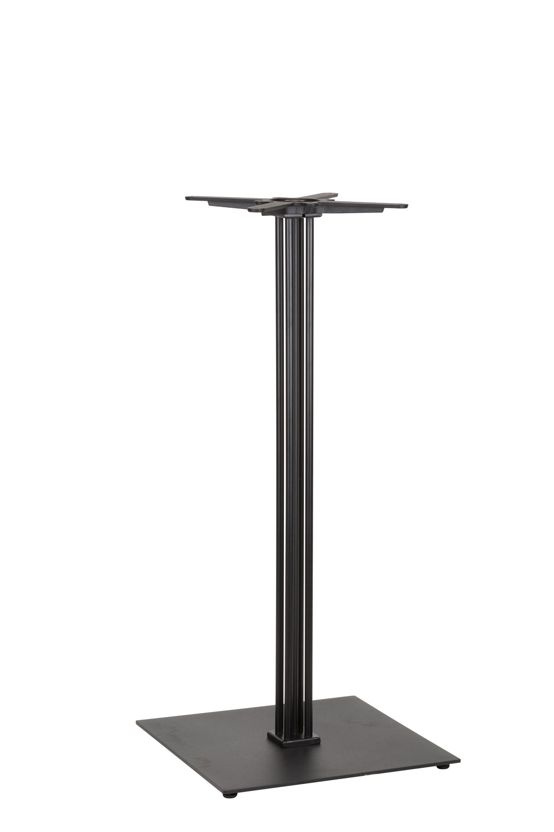 Flat Black Large Square Table Base - Poseur Height