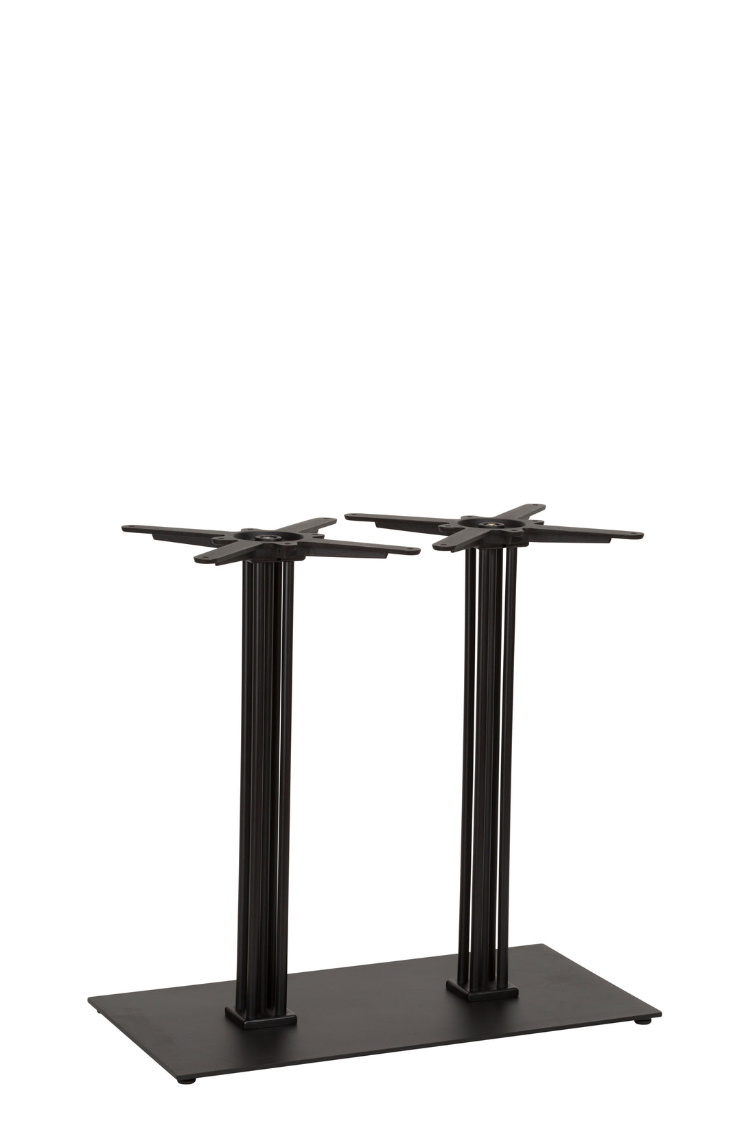 Flat Black Rectangular Twin Table Base - Dining Height