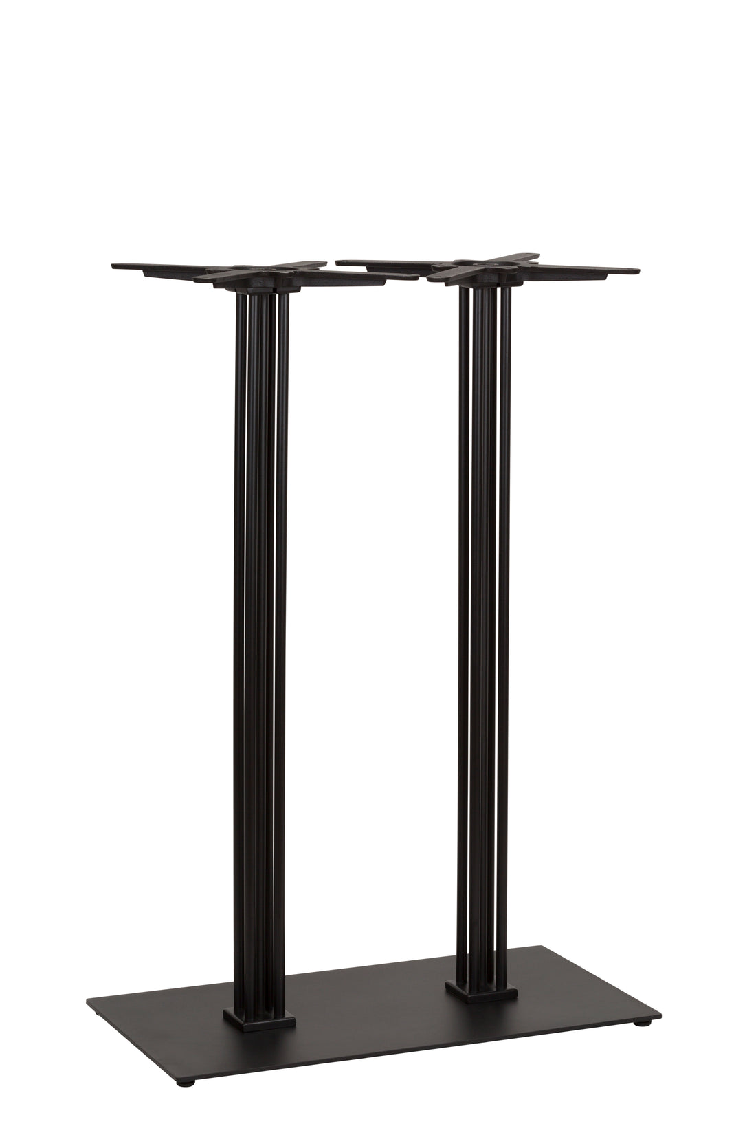 Flat Black Rectangular Twin Table Base - Poseur Height