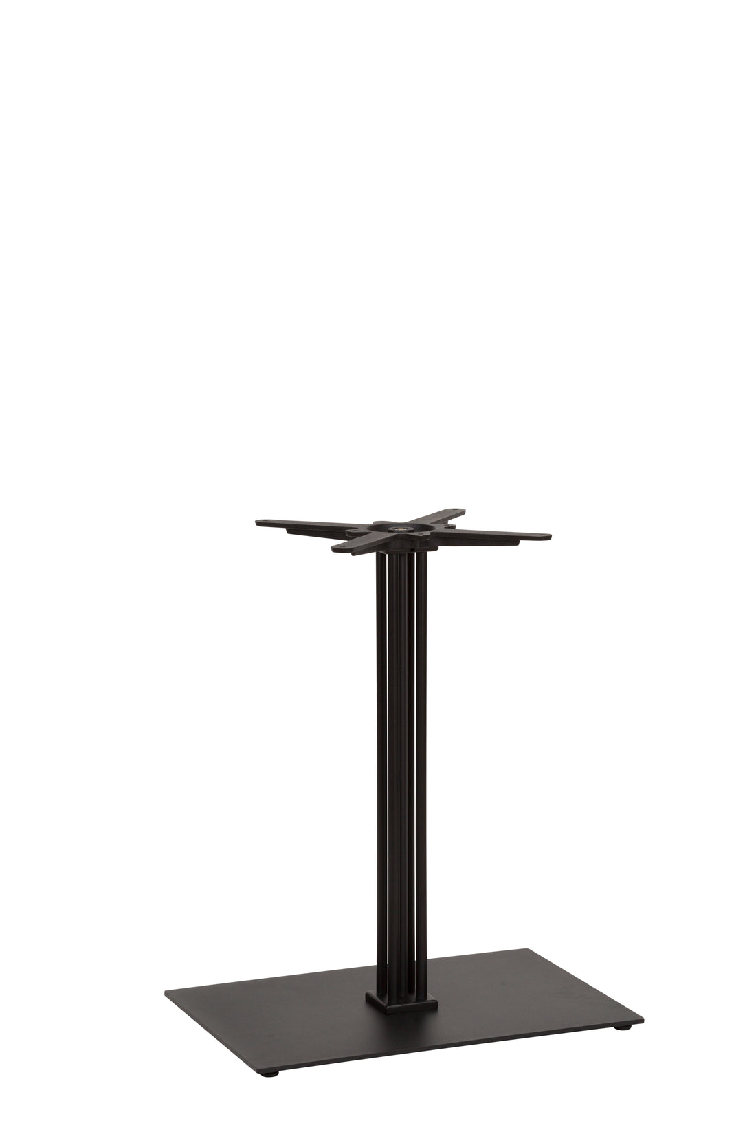 Flat Black Single Rectangular Table Base - Dining Height