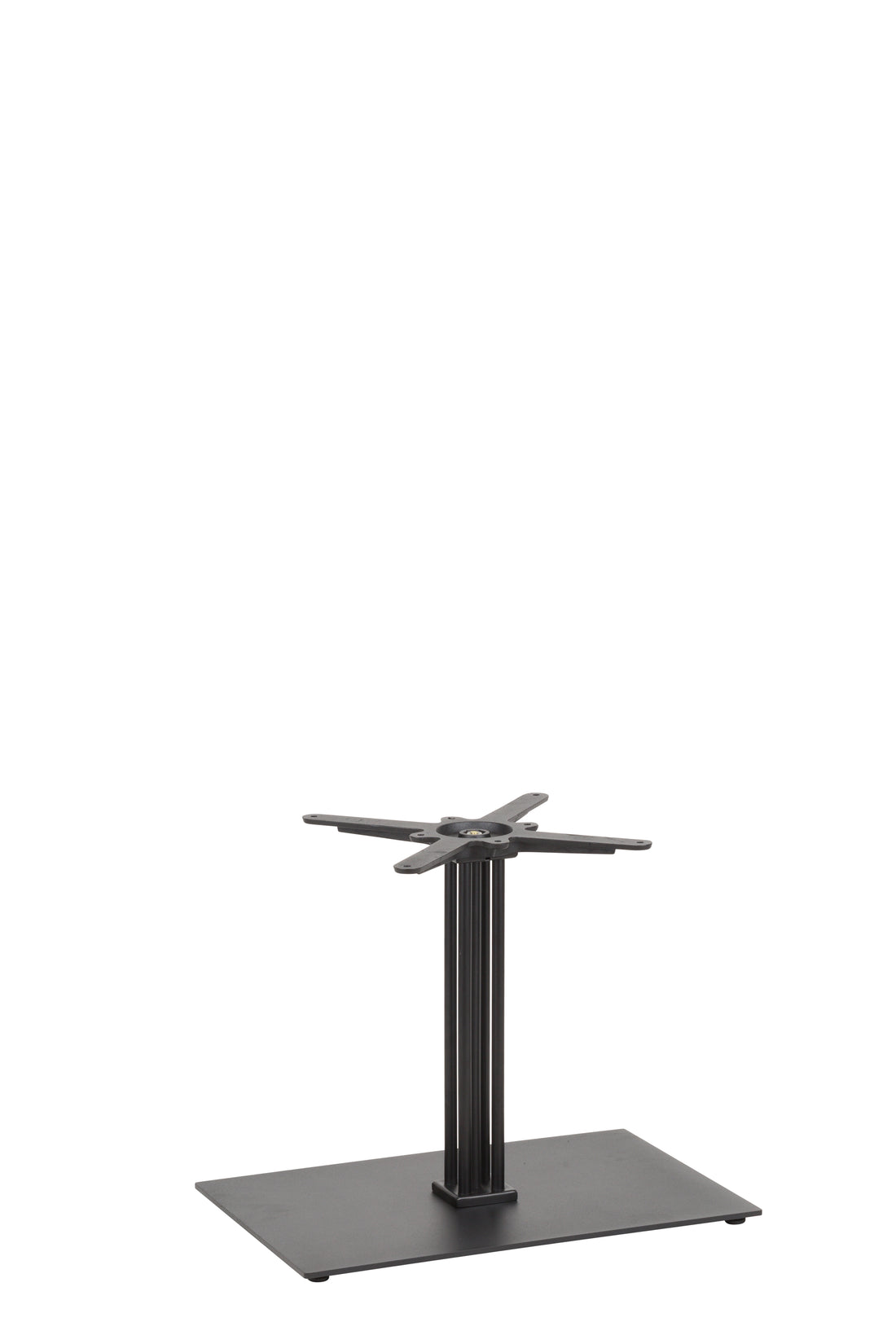 Flat Black Single Rectangular Table Base - Coffee Height