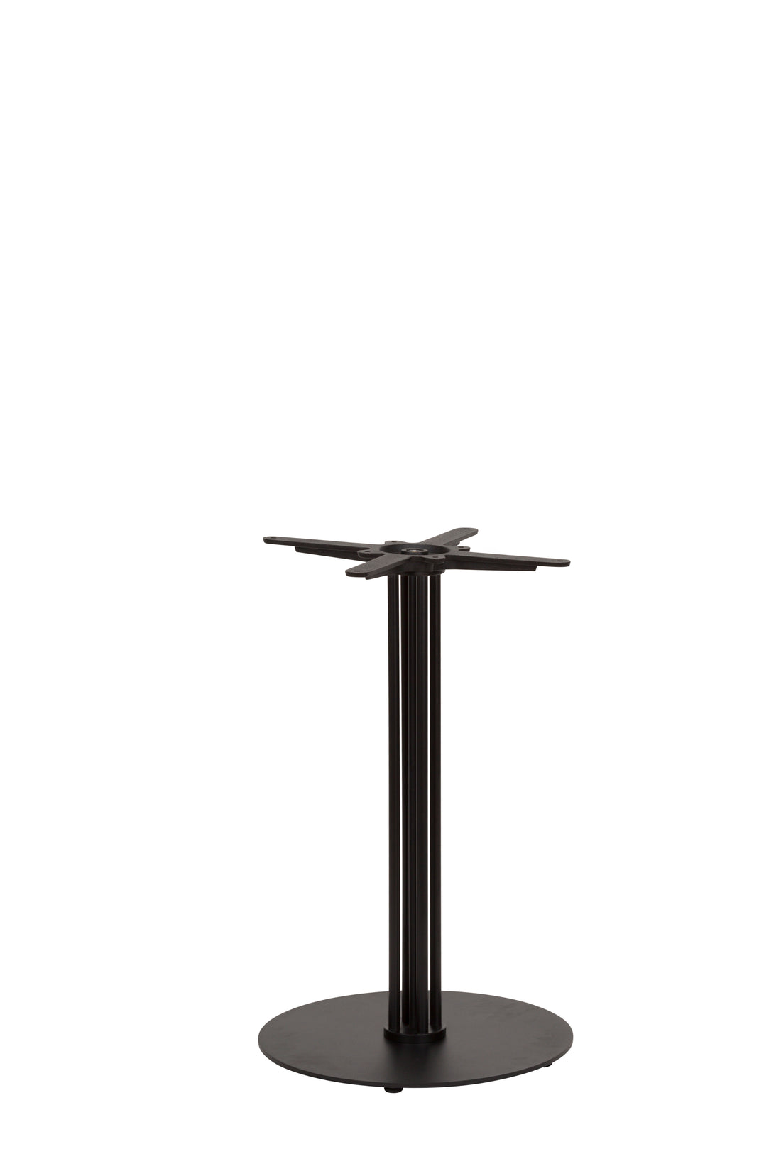 Flat Black Small Round Table Base - Dining Height