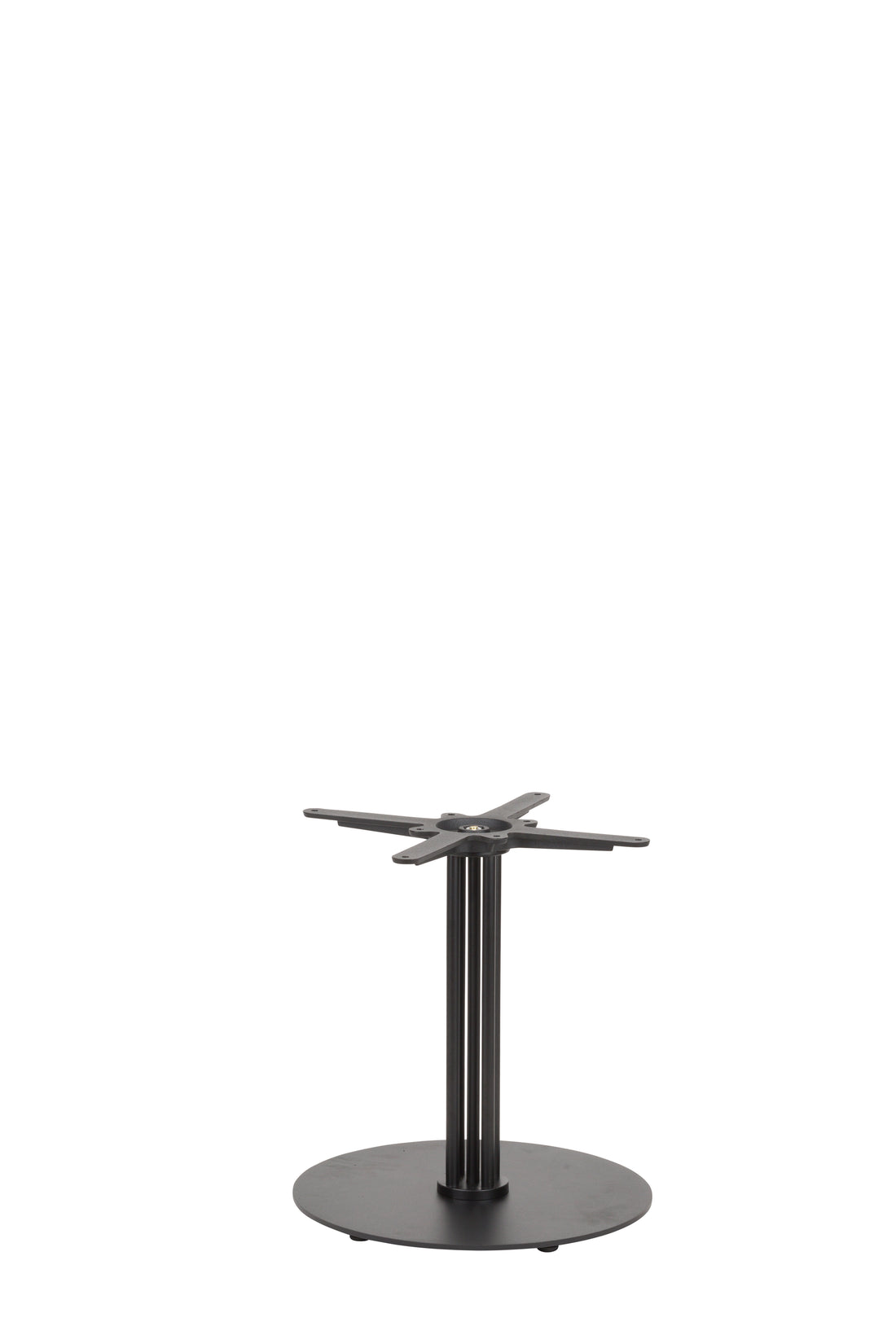Flat Black Small Round Table Base - Coffee Height
