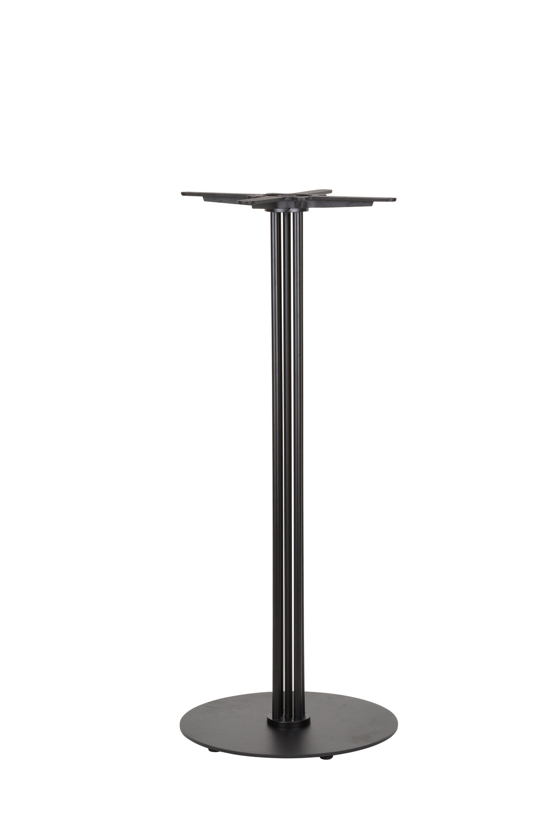 Flat Black Small Round Table Base - Poseur Height