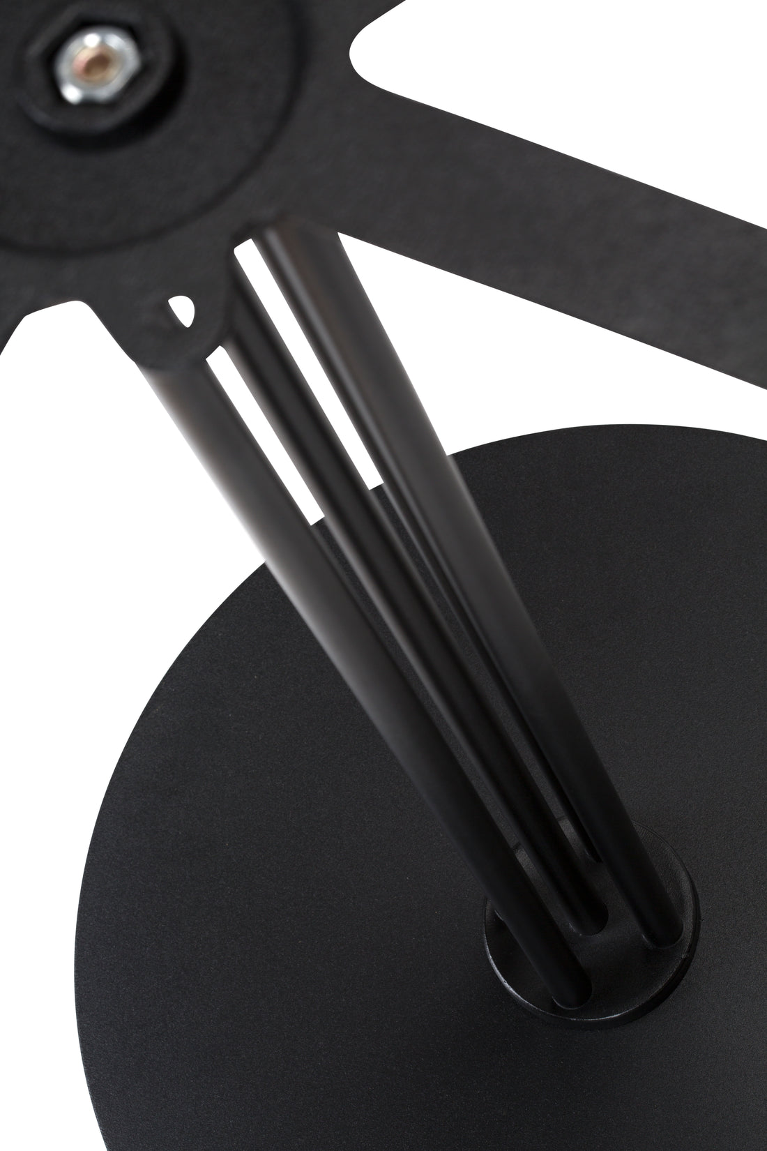 Flat Black Round Table Base - detail