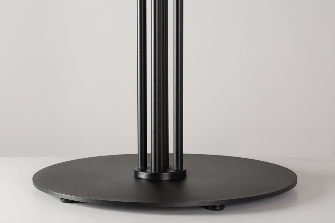 Flat Black Round Table Base - detail