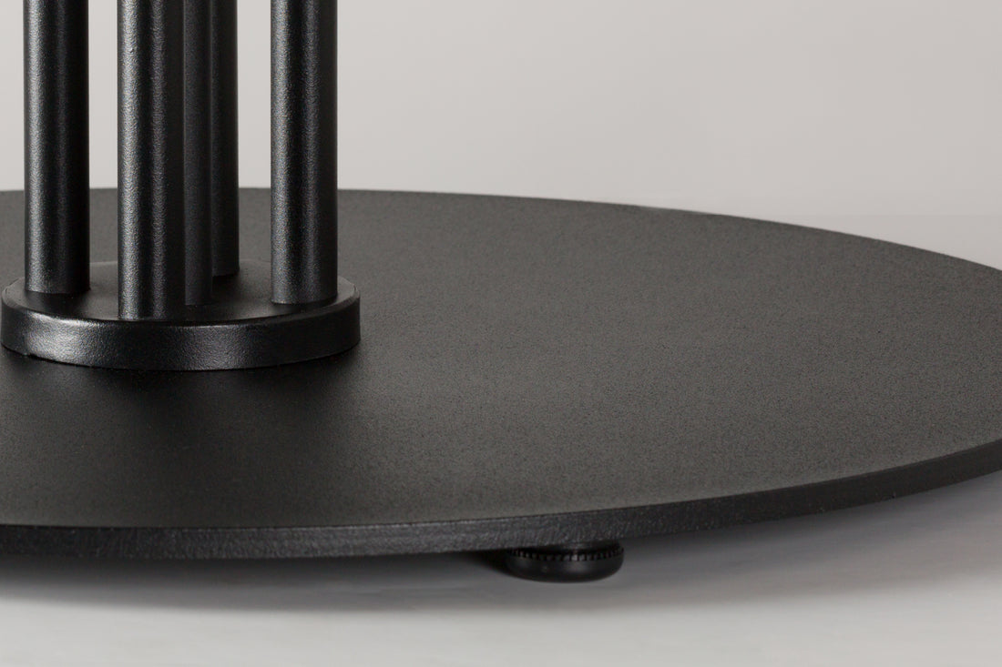 Flat Black Round Table Base - detail