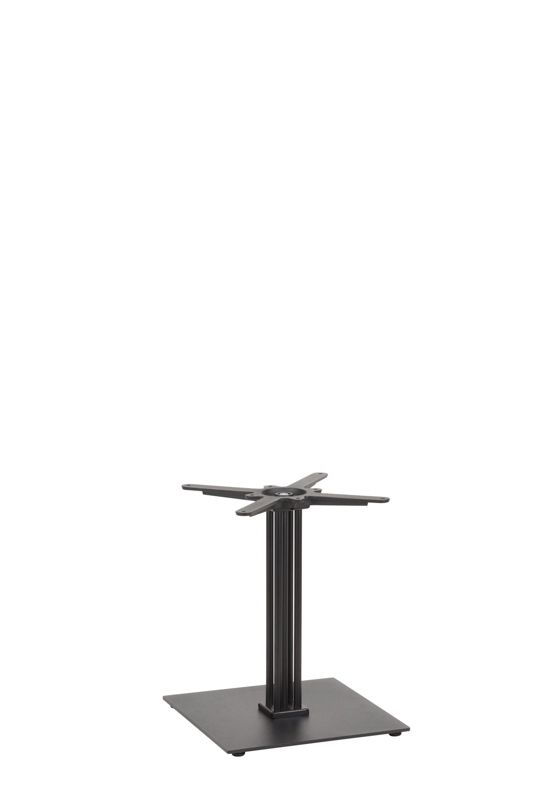 Flat Black Small Square Table Base - Coffee Height