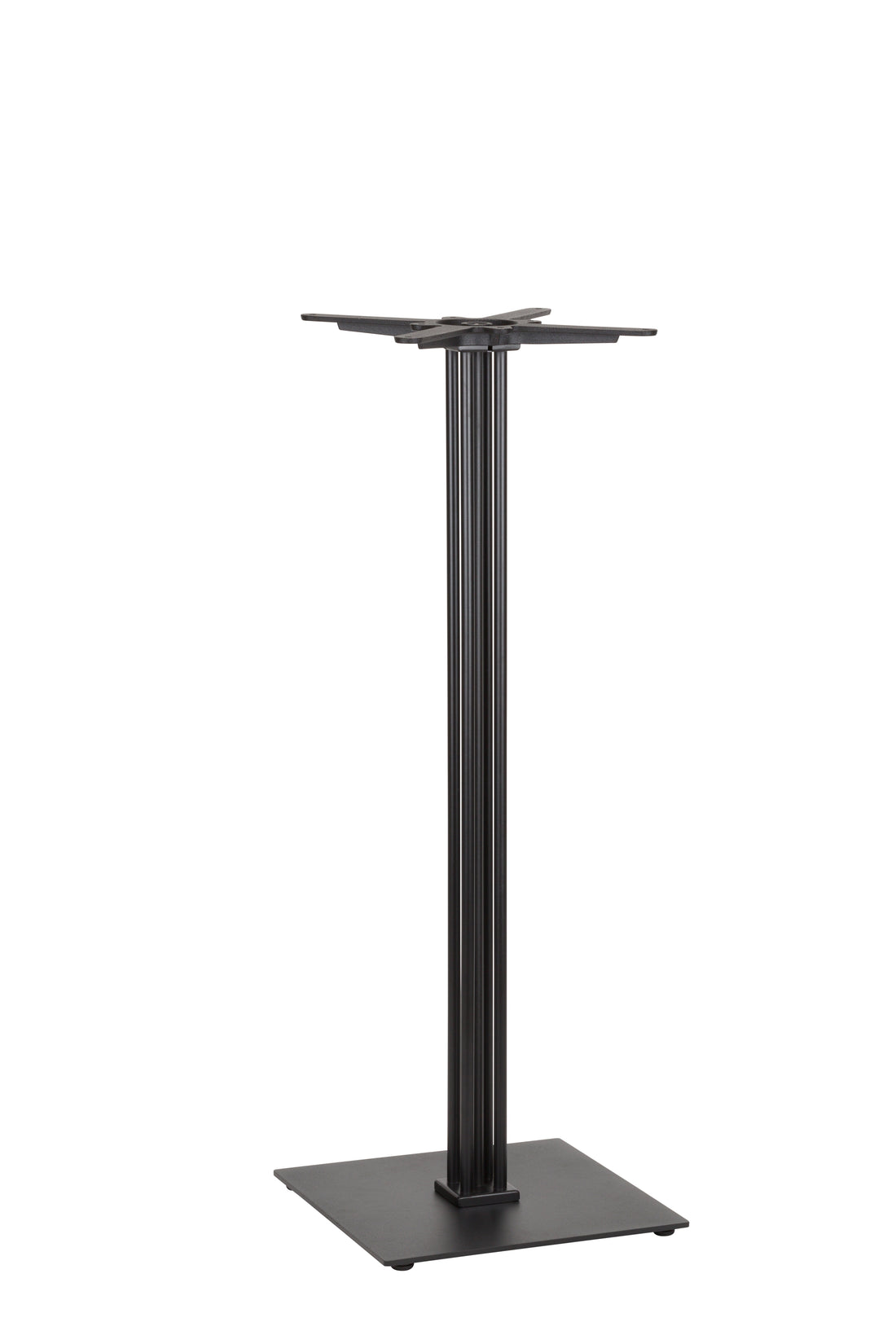 Flat Black Small Square Table Base - Poseur Height
