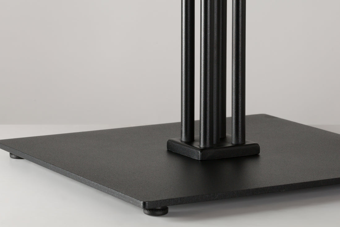 Flat Black Square Table Base - detail