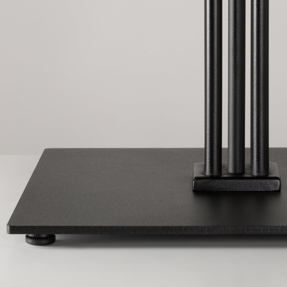 Flat Black Square Table Base - detail