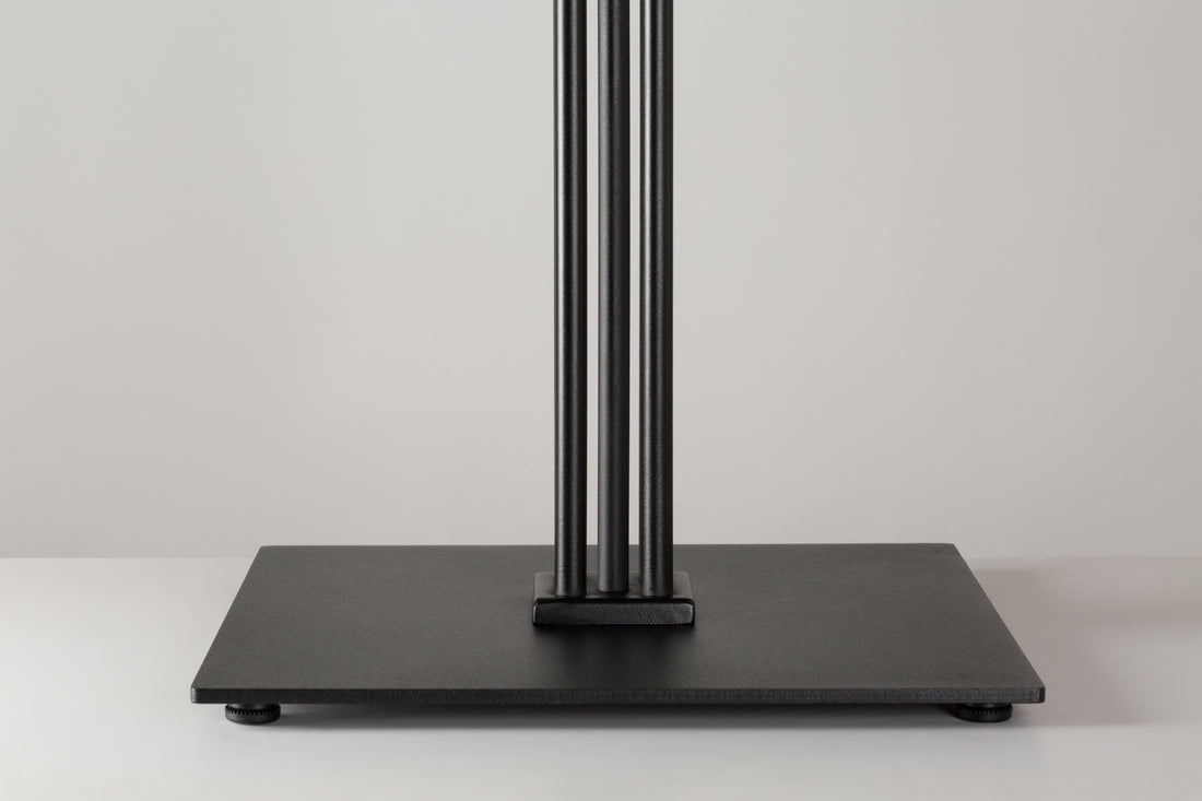 Flat Black Square Table Base - detail