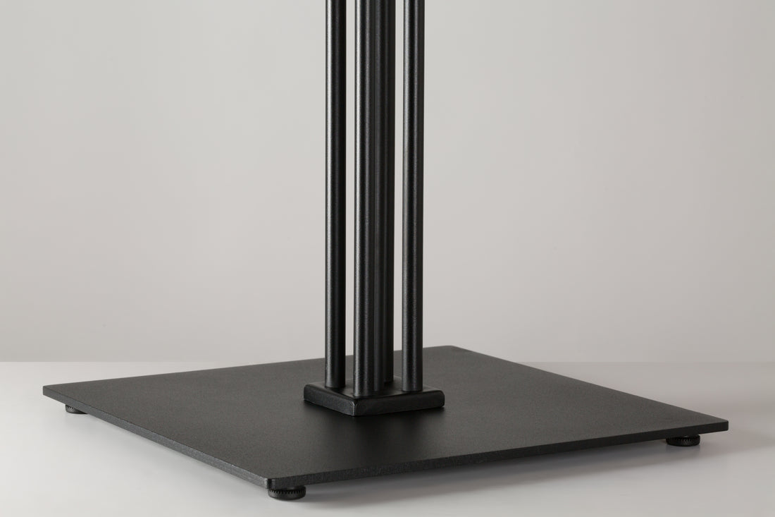 Flat Black Square Table Base - detail