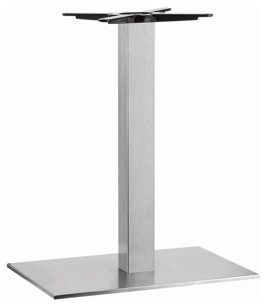 Flat Stainless Single Rectangular Table Base - Dining Height