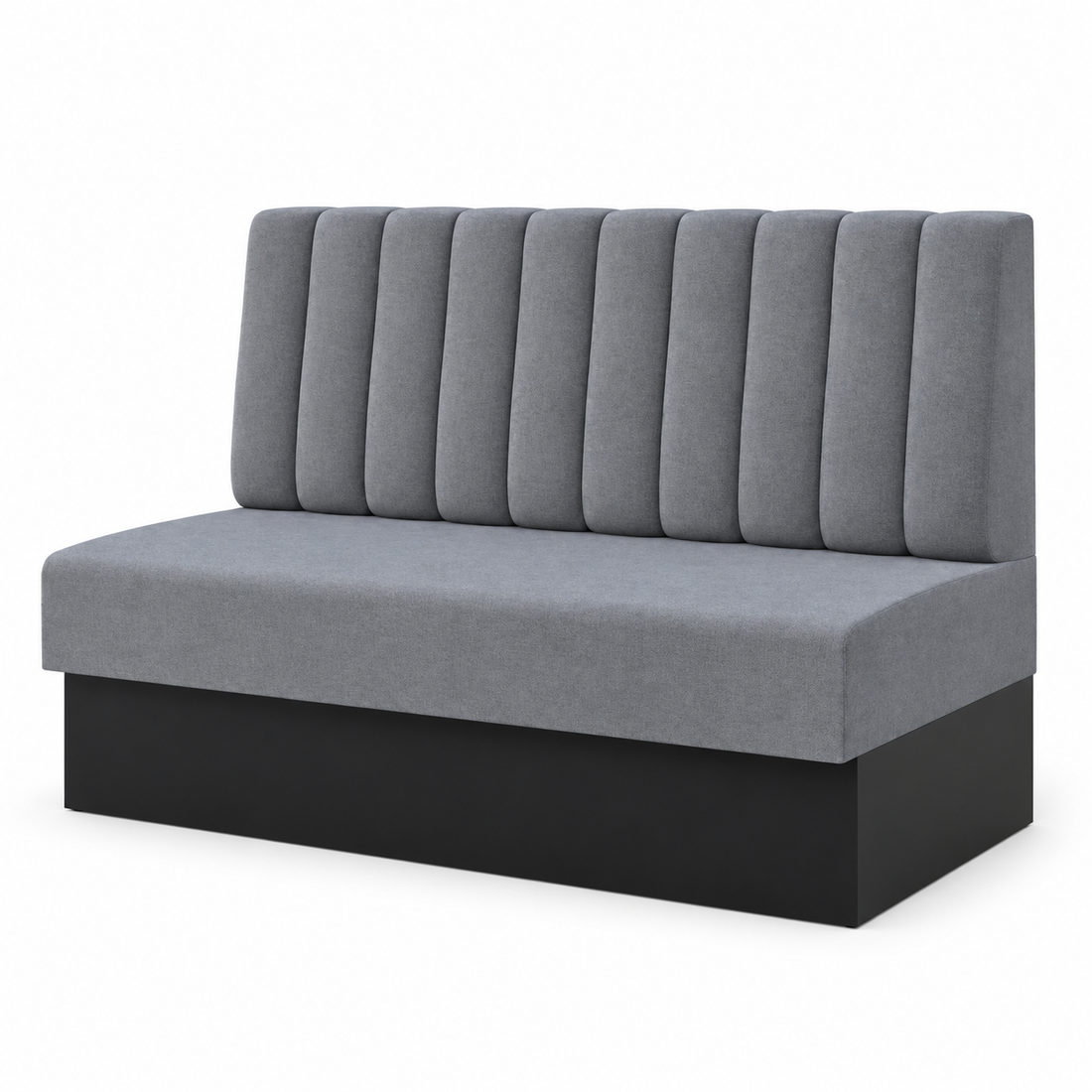 Fluted Back Banquette Seating - grey product image