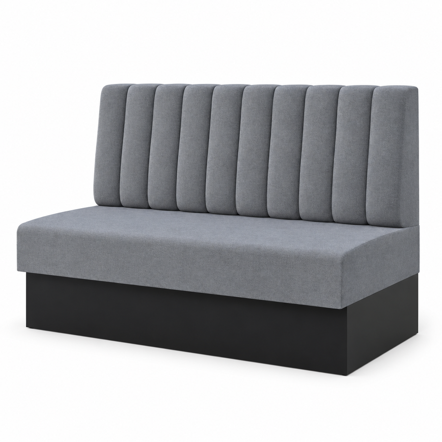 Fluted Back Banquette Seating - grey product image
