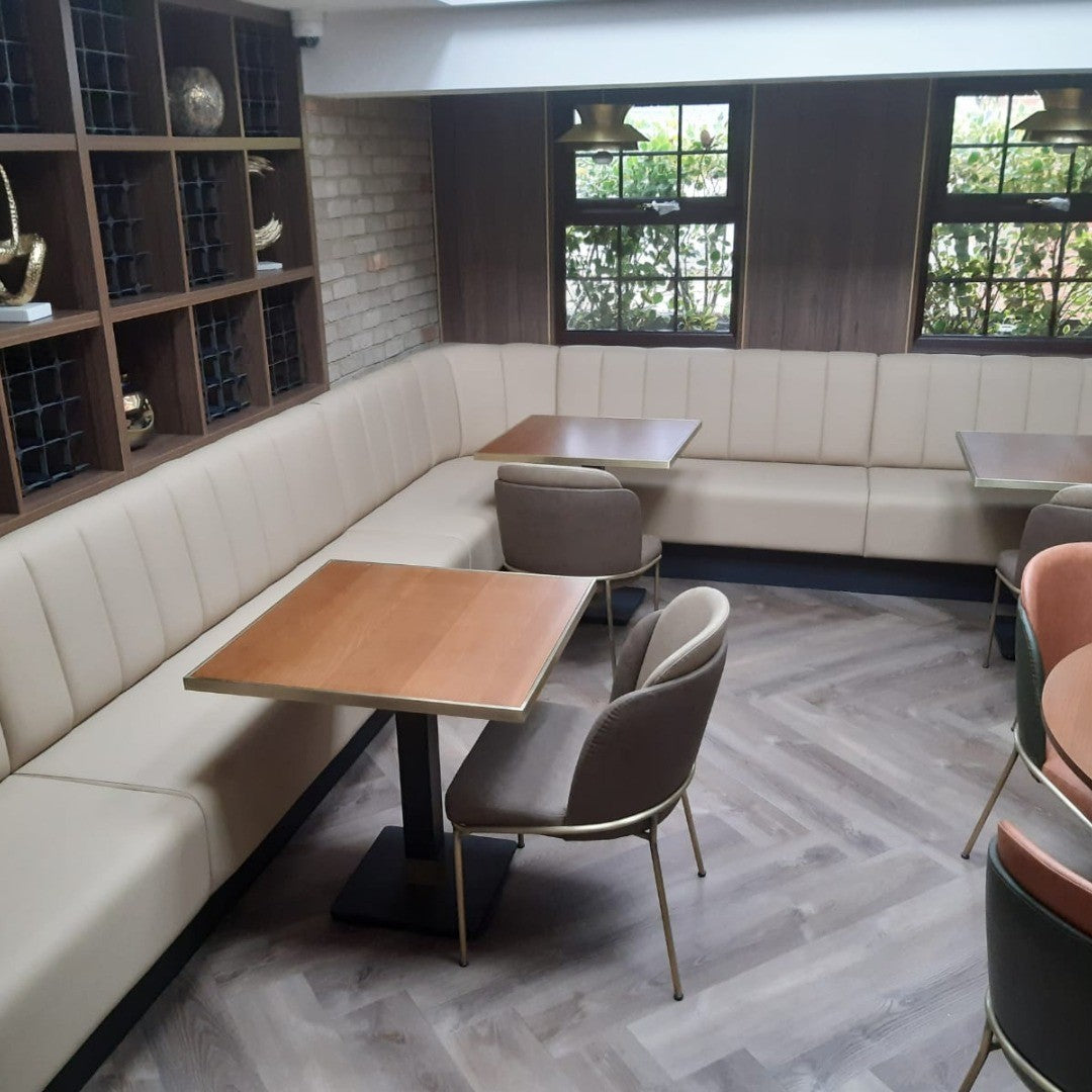Fluted Back Banquette Seating - example installation 4