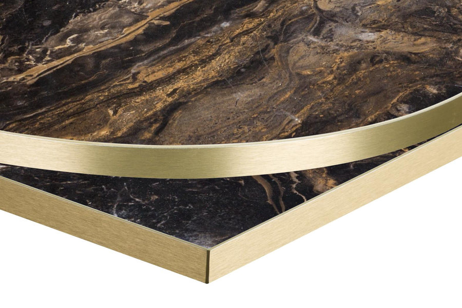 Formica Marble Table Top with Gold Edge