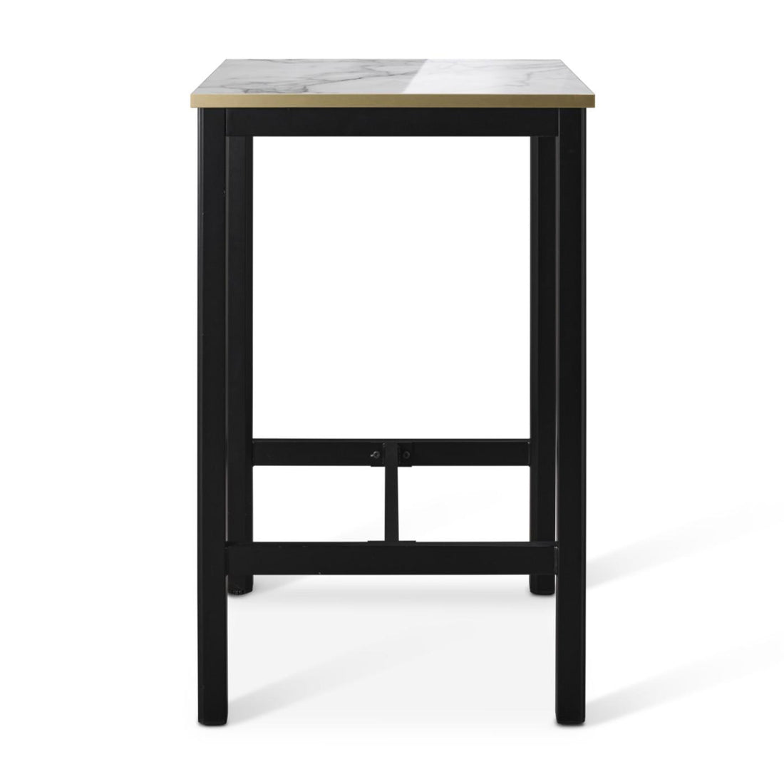 High Gloss Marble Table - Caroline Frame 700 x 700mm - Calacatta Marble / Poseur Height