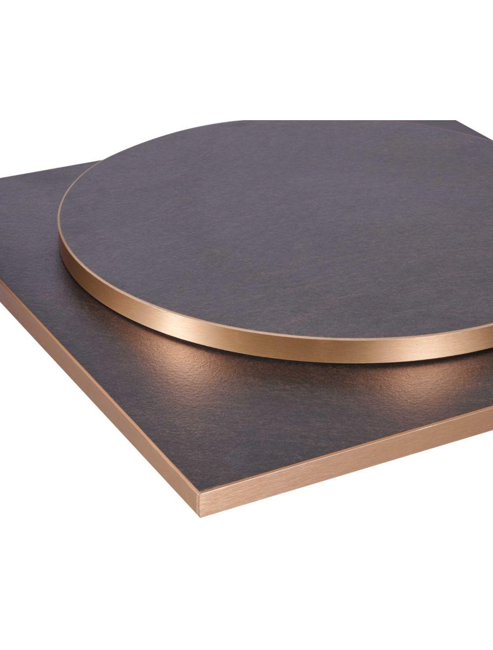 Laminate Table Top - Cupria Slate with Copper Edge