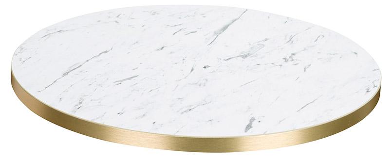 Egger F204 ST9 White Carrara Marble / Gold ABS