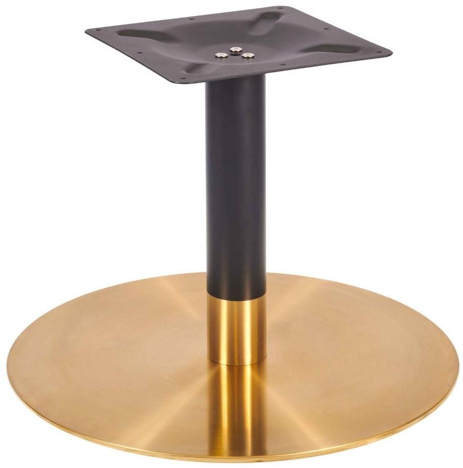 Lucia Large Round Table Base - Vintage Brass / Black / Coffee Height