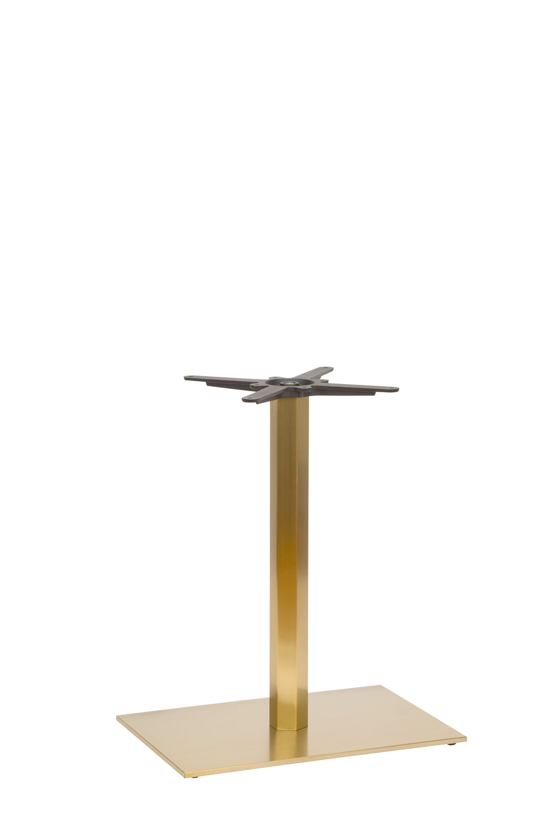 Lucia Single Pedestal Table Base - Vintage Brass / Dining Height
